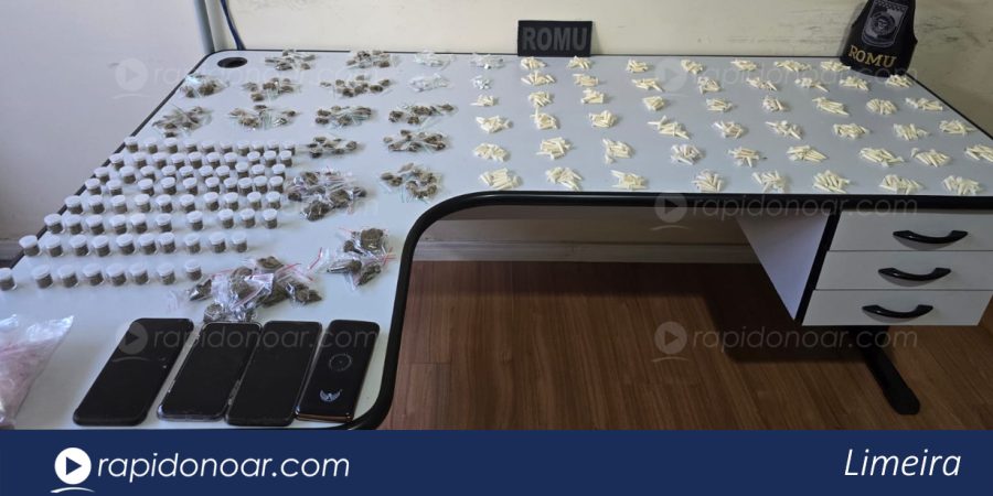 Romu de Limeira apreende cerca de 800 porções de drogas no Nova Conquista