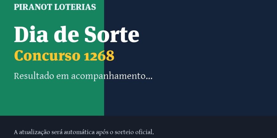 Resultado da Dia de Sorte 1268: veja dezenas sorteadas, rateio e prêmio – PIRANOT