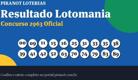 Lotomania 2963 acumula; próximo prêmio chega a R$ 13.000.000,00 – PIRANOT