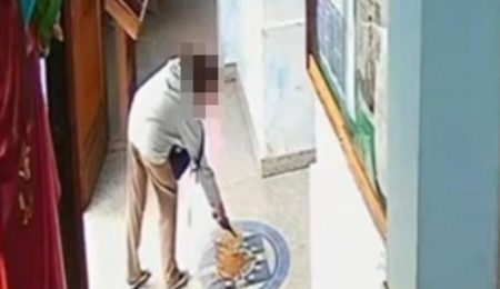 Mulher é flagrada por câmera jogando fezes dentro de igreja – PIRANOT
