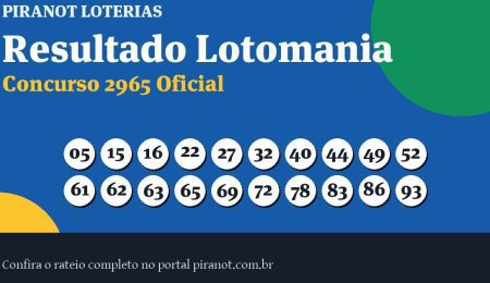 Lotomania 2965 acumula; próximo prêmio chega a R$ 16.000.000,00 – PIRANOT