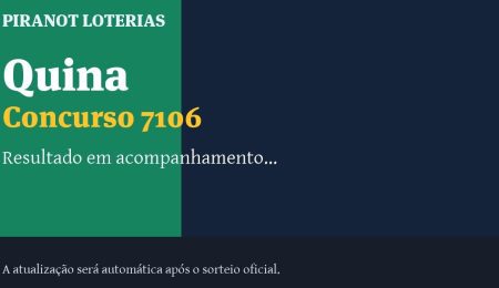 Resultado da Quina 7106: veja dezenas sorteadas, rateio e prêmio – PIRANOT