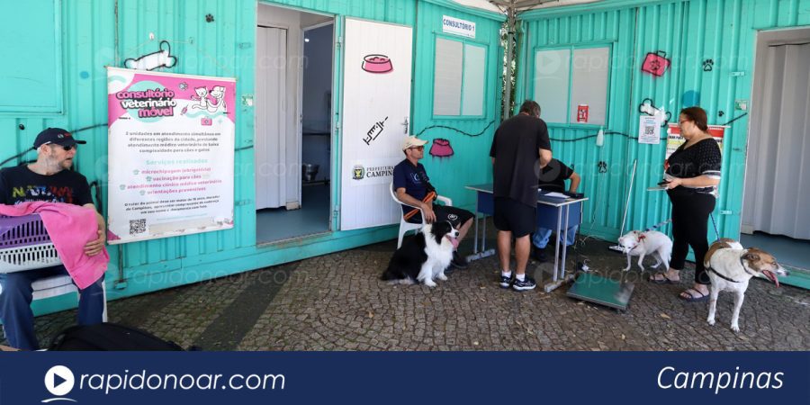 Bairro de Campinas recebe Consultório Veterinário Móvel nesta quarta (16)