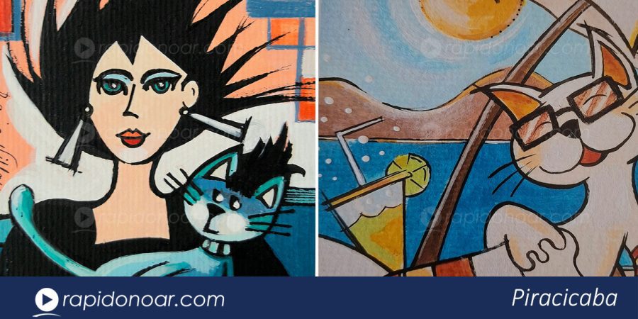 Exposição “Cats & Company” fica no Fórum de Piracicaba até o final deste mês