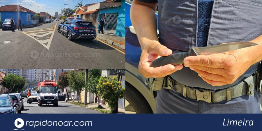 Homem em surto com faca mobiliza GCMs e SAMU na manhã deste sábado em Limeira