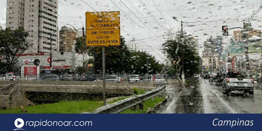 Região de Campinas entra em alerta para chuva forte, raios e ventania