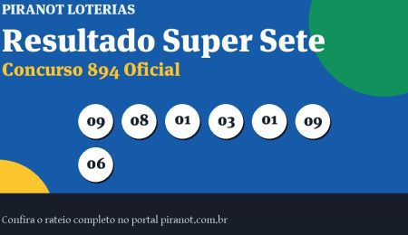 Super Sete 894 acumula; próximo prêmio chega a R$ 7.200.000,00 – PIRANOT