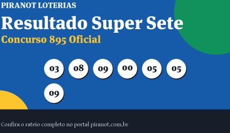Super Sete 895 acumula; próximo prêmio chega a R$ 7.500.000,00 – PIRANOT