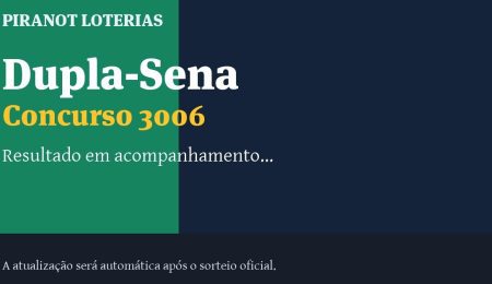 Resultado da Dupla-Sena 3006: veja dezenas sorteadas, rateio e prêmio – PIRANOT