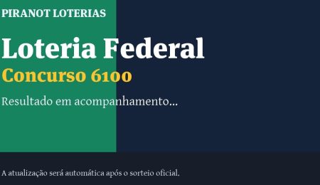 Resultado da Loteria Federal 6100: veja dezenas sorteadas, rateio e prêmio – PIRANOT
