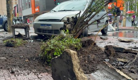 Motorista perde o controle da direção, e carro invade calçada no Centro de Piracicaba – PIRANOT