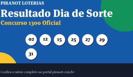 Dia de Sorte 1300 acumula; próximo prêmio chega a R$ 300.000,00 – PIRANOT