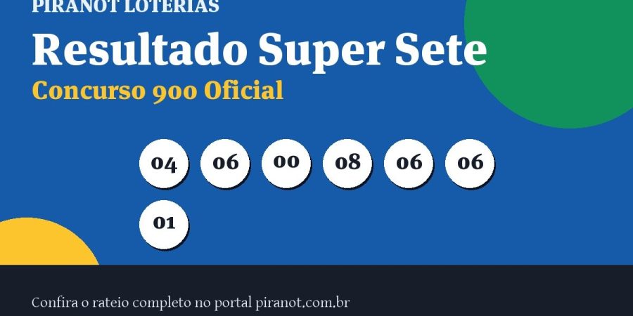 Super Sete 900 acumula; próximo prêmio chega a R$ 8.500.000,00 – PIRANOT